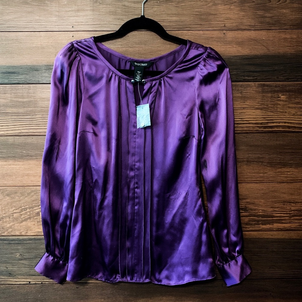WHBM | Purple Silk Blouse